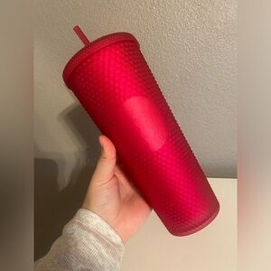 Starbucks Neon Pink Soft Touch Diamond Studded Venti Tumbler 24 oz.